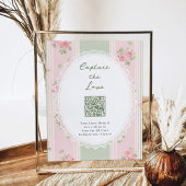 Capture The Love Bridal Shower QR code Poster