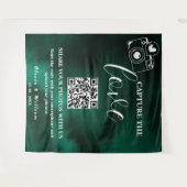 Capture The Love Emerald Green QR Backdrop Wandkleed (Voorkant (horizontaal))