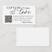 Capture the Love-fotoalbum QR-code Informatiekaartje (Voorkant / Achterkant)