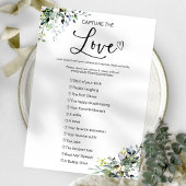 Capture The Love I Spy Bruiloftsspel Kaart