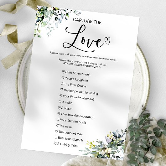 Capture The Love I Spy Bruiloftsspel Kaart