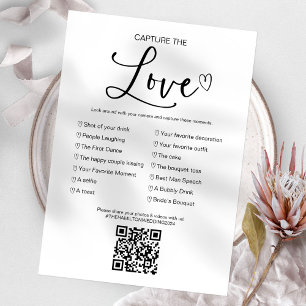 Capture The Love I Spy Bruiloftsspel Met QR Kaart