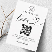 Capture The Love Qr Code Photo Wedding Sign  Informatiekaartje