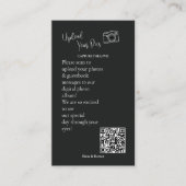 Capture The Love QR code Wedding Guest Photo Share Informatiekaartje (Voorkant)