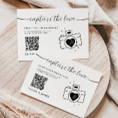 Capture The Love QR Code Wedding Kaart, Minimalist