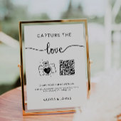 Capture the Love QR Code Wedding Photo Sign, Kaart