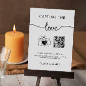 Capture the Love QR Code Wedding Photo Sign, Kaart