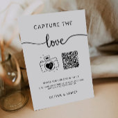 Capture the Love QR Code Wedding Photo Sign, Kaart