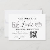 Capture the Love Trouw QR-codekaart, fotokaart Kaart (Voorkant)