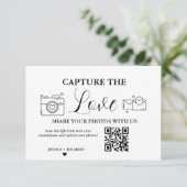Capture the Love Trouw QR-codekaart, fotokaart Kaart (Staand voorkant)