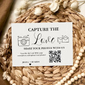 Capture the Love Trouw QR-codekaart, fotokaart Kaart