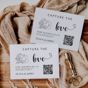 Capture the Love Wedding QR Code Kaart, Foto