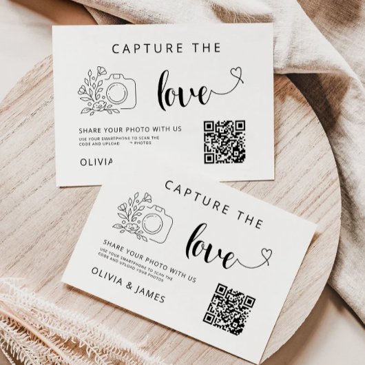 Capture the Love Wedding QR Code Kaart, Foto