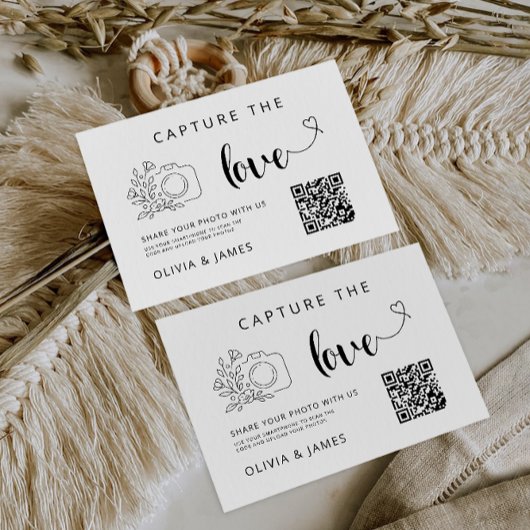 Capture the Love Wedding QR Code Kaart, Foto