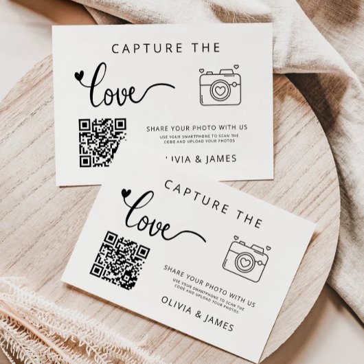 Capture the Love Wedding QR Code Kaart, Foto