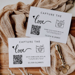 Capture the Love Wedding QR Code Kaart, Foto
