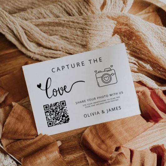 Capture the Love Wedding QR Code Kaart, Foto