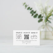 Capture the Love Wedding QR Code Kaart, Foto Informatiekaartje (Staand voorkant)
