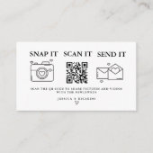 Capture the Love Wedding QR Code Kaart, Foto Informatiekaartje (Voorkant)