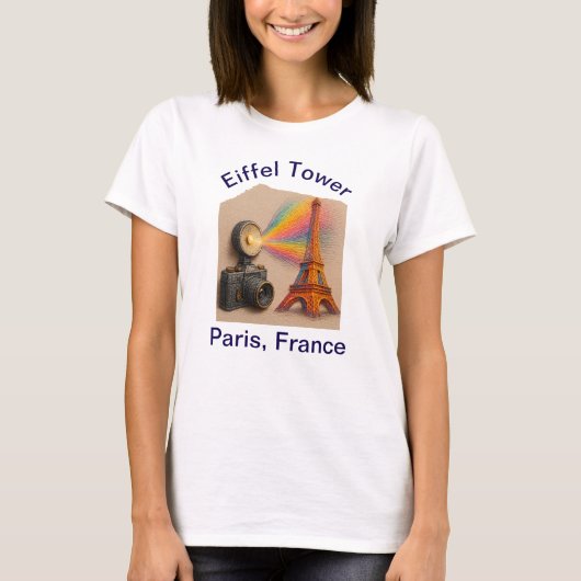 Capture the Magic of the World – Eiffel Tower T-shirt (Voorkant)