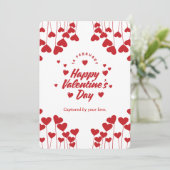 "Captured by Your Love" – Elegant Modern Valentine Kaart (Staand voorkant)