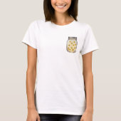 Captured Glow: Cute Fireflies Smiling T-shirt (Voorkant)