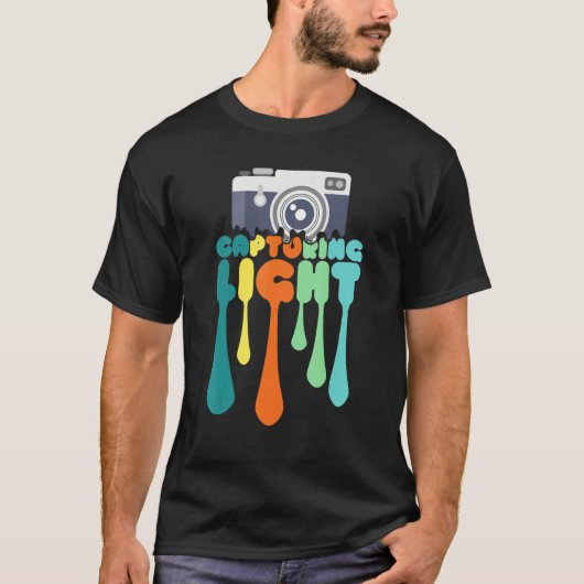 Capturing Light Photography Funny Photographer Cam T-shirt (Voorkant)