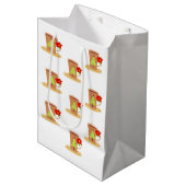 Capuccino kerstcadeaus medium cadeauzakje (Voorkant Gekanteld)