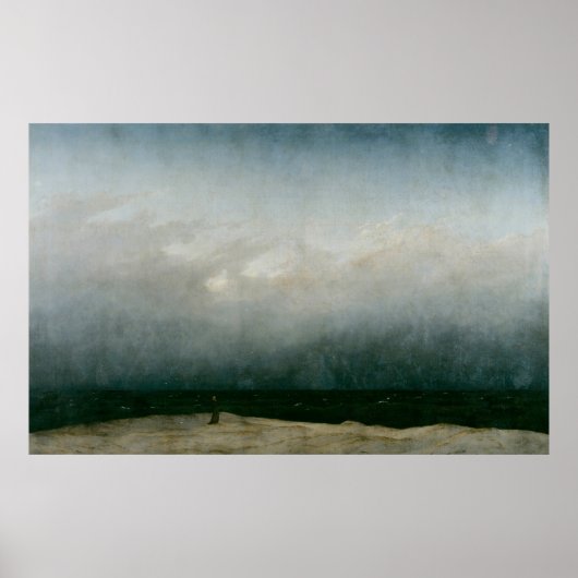 Capuchin Friar By The Sea - Caspar David Friedrich Poster (Voorkant)