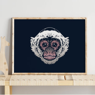 Capuchin Monkey Muurafdrukken voor kinderen Poster