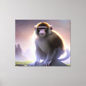 Capuchin Monkey Stretch Canvas Afdruk (Voorkant)