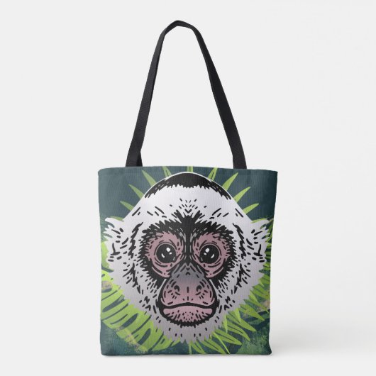 Capuchin Monkey Tropical Amazon wild dier Tote Bag (Achterkant)
