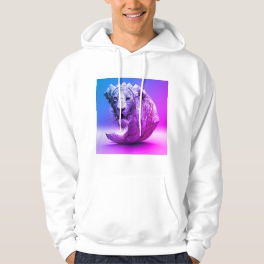 Capuchon Wirth leeuw ontwerp voor mannen Hoodie (Voorkant)