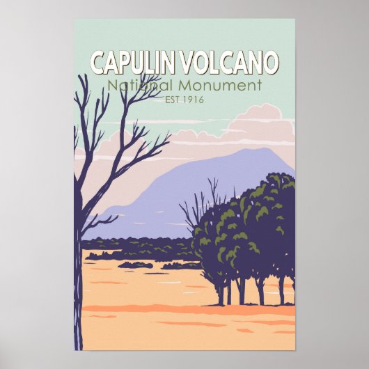 Capulin Vulkanisch Nationaal Monument Vintage Poster (Voorkant)