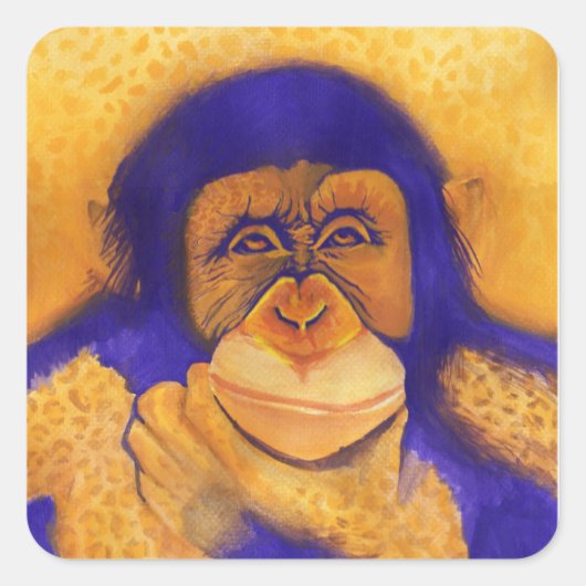 Caput Mortuum CHEETAH CHIMP STICKER (Voorkant)