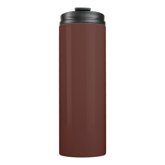 Caput mortuum (effen kleur) thermosbeker (Voorkant)