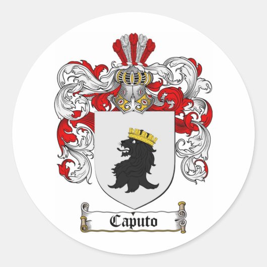 CAPUTO FAMILY CREST - CAPUTO WAPEN RONDE STICKER (Voorkant)