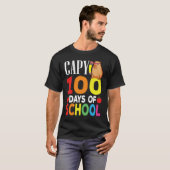 Capy 100 Days Of School Teacher Capybara T-shirt (Voorkant volledig)
