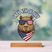 Capy 4 juli Patriotisch Capybara Vectorontwerp_ Acryl Bord (Neutraal)