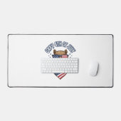Capy 4 juli Patriotisch Capybara Vectorontwerp_ Bureaumat (Keyboard & Muis)