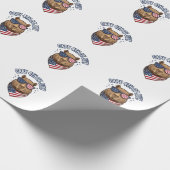 Capy 4 juli Patriotisch Capybara Vectorontwerp_ Cadeaupapier (Hoek)