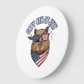 Capy 4 juli Patriotisch Capybara Vectorontwerp_ Grote Klok (Hoek)