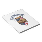 Capy 4 juli Patriotisch Capybara Vectorontwerp_ Notitieblok (Schuin)
