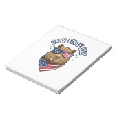Capy 4 juli Patriotisch Capybara Vectorontwerp_ Notitieblok (Linkerzijde)