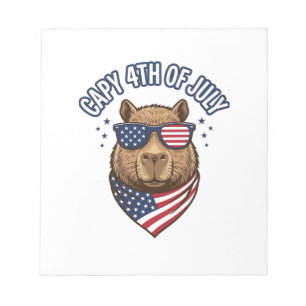 Capy 4 juli Patriotisch Capybara Vectorontwerp_ Notitieblok