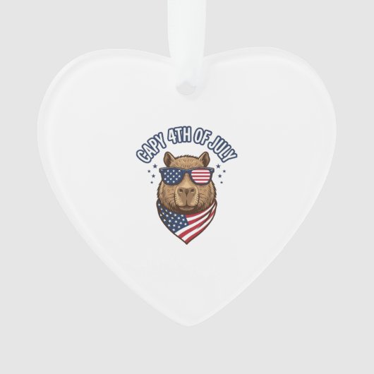 Capy 4 juli Patriotisch Capybara Vectorontwerp_ Ornament (voorkant)