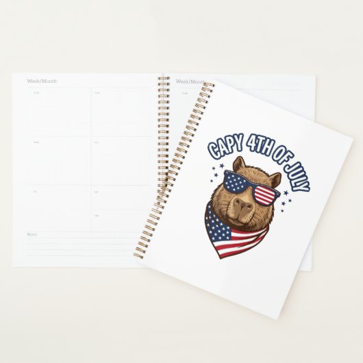Capy 4 juli Patriotisch Capybara Vectorontwerp_ Planner (Display)