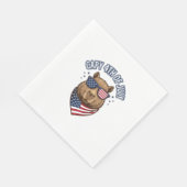 Capy 4 juli Patriotisch Capybara Vectorontwerp_ Servet (Hoek)
