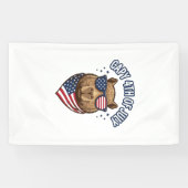 Capy 4 juli Patriotisch Capybara Vectorontwerp_ Spandoek (Horizontaal)