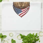 Capy 4 juli Patriotisch Capybara Vectorontwerp_ Theedoek (Gevouwen)
